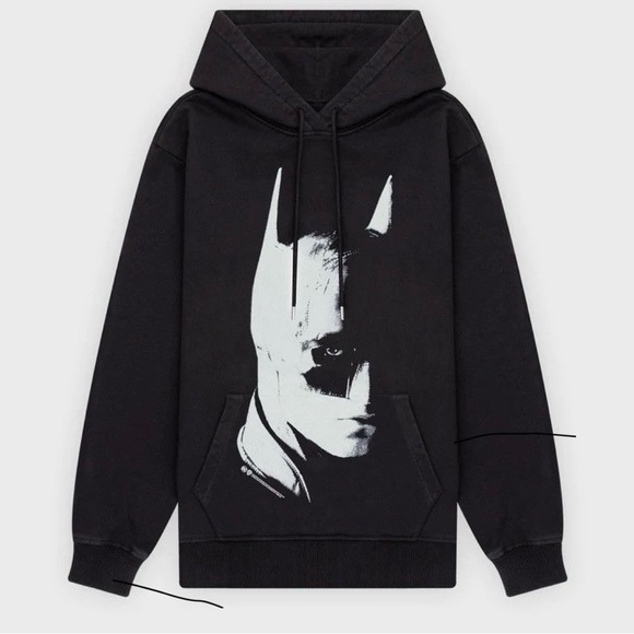 Batman X Midnight Studios Midnight Art DEPT Black Hoodie Oversized Cotton L/XL - Picture 1 of 14